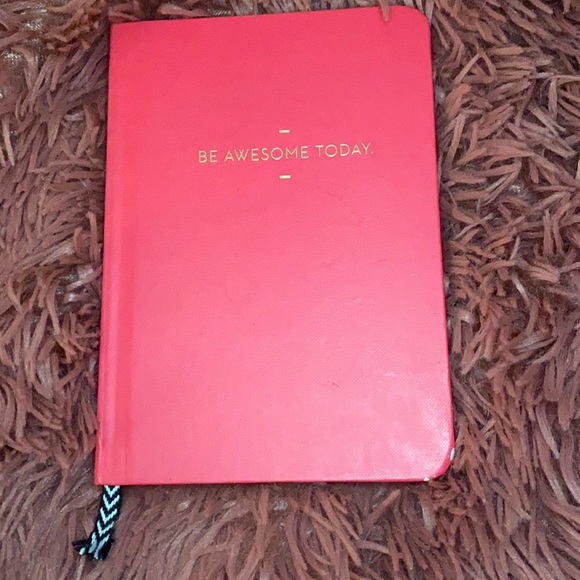 Inspiration Quote ‘be awesome today’ pink Notebook - Picture 1 of 5